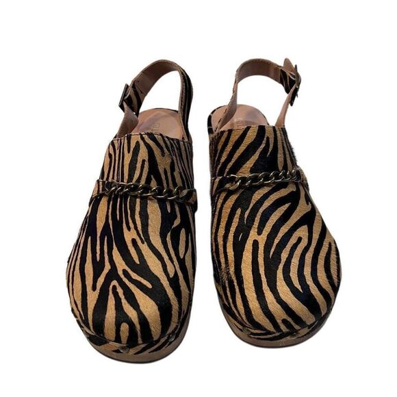 Silent D Georgia Clogs Size 40 Cow Hair Animal Print - Picture 5 of 10